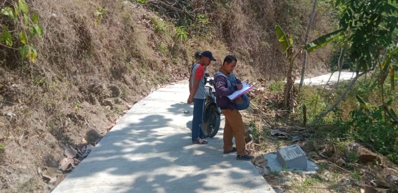 Monitoring Dan Evaluasi Pekerjaan Rabat Jalan (BK) Oleh Dinas Perumahan, Kawasan Permukiman dan Pertanahan Kabupaten Pacitan