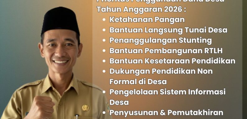 ” DANA DESA ” Desa Kedungbendo Kecamatan Arjosari Kabupaten Pacitan Tahun 2026