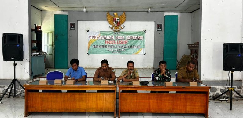 Musyawarah Desa : ” PENETAPAN LAHAN UNTUK PEMBANGUNAN KOPERASI DESA MERAH PUTIH ( KDMP ) ” Desa Kedungbendo Kecamatan Arjosari Kabupaten Pacitan